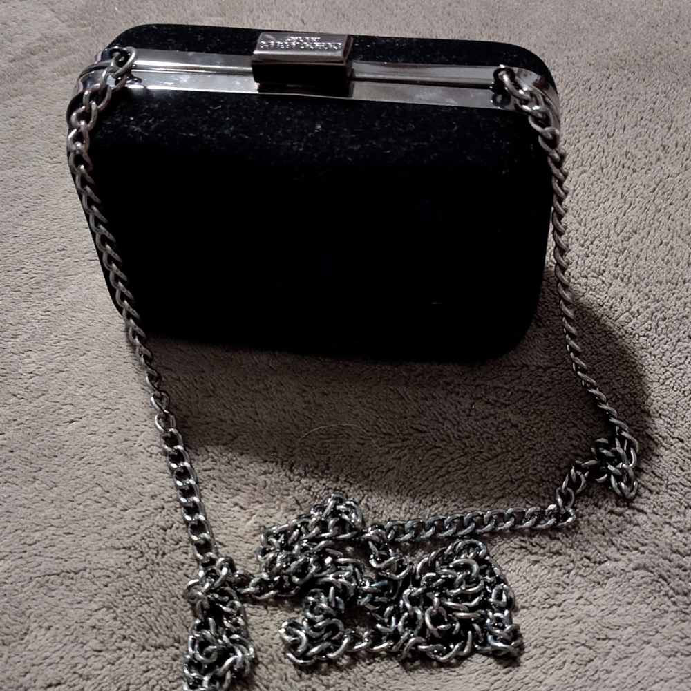 Georgio Armani velvet chain clutch evening bag